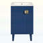 Meuble-lavabo élégant avec lavabo en céramique et poignées en demi-lune-707395809