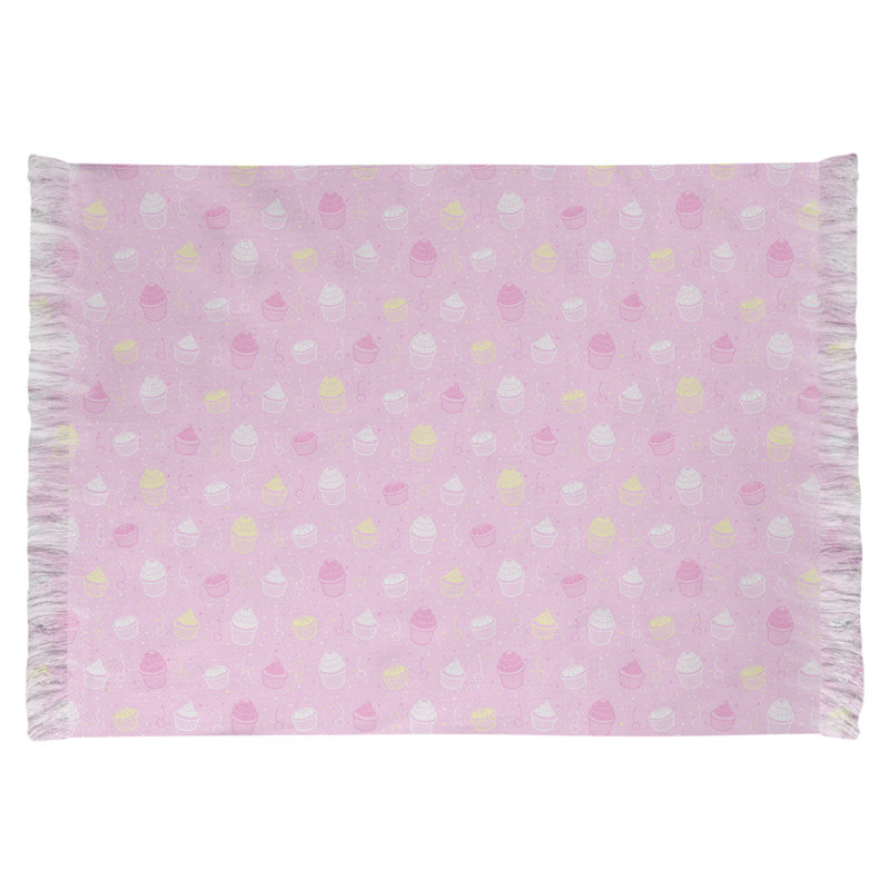 Tapis rose à motif de petit gâteau rayé Mcguigan, Non