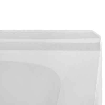Baignoire en alcôve en acrylique blanc brillant avec drain extérieur 66 po x 32 po Streamline