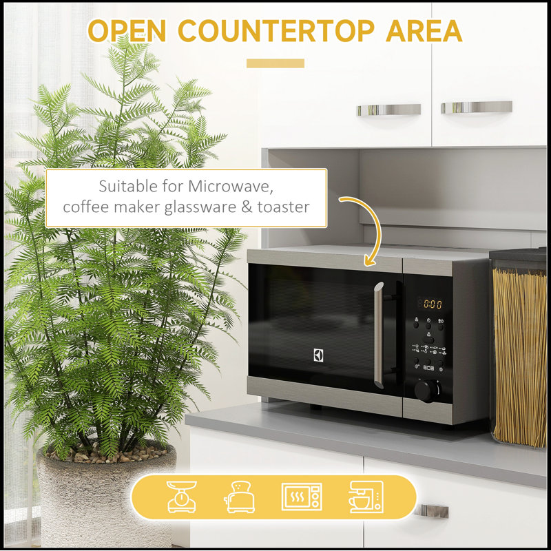 Buffet de cuisine 71 po autoportant moderne avec desserte et rangement