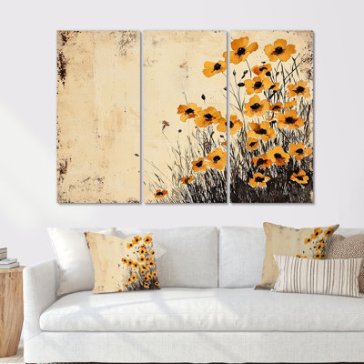 Watercolor Spring Buttercups Filed - Buttercups Wall Décor Set