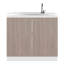 Armoire de cuisine moderne blanche et grise, 2 portes et 3 tablettes, finition idéale pour la cuisine, armoire de 39,4 pouces de long avec style contemporain, construction, organisation profonde de 20,6 po