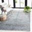 Tapis naturel / bleu en denim de coton / jute tissé à la main de 0,4 po Arria-22809235