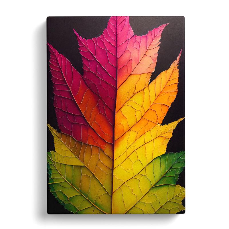 Leaf of Colour - Wrapped Canvas, 76cm H x 50cm W x 3cm D