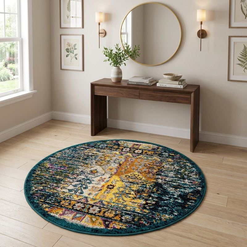 Ornate Lamotte Indoor/Outdoor Area Rug, Square 7'10"