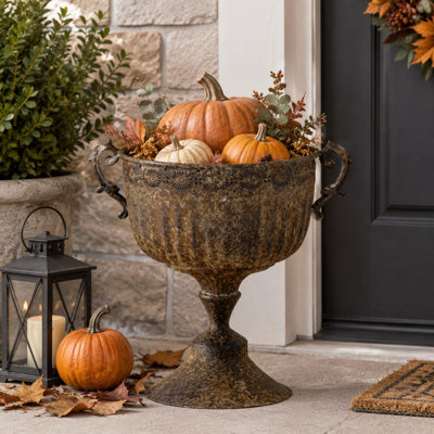 Rustic Distressed Iron Plant Pot 