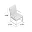 Chaise avec accoudoirs en lin fleur taupe