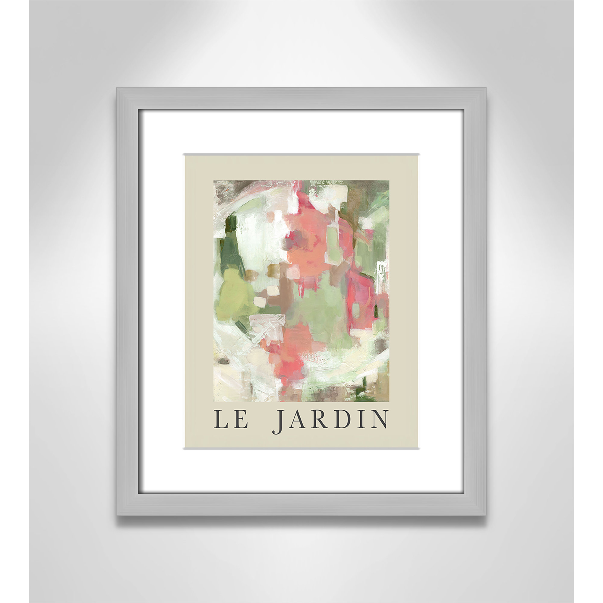 Botanical Poster Collection " Le Jardin " by Carol Robinson, 15" H x 13" W x 1.25" D, Silver Single Picture Frame, Yes