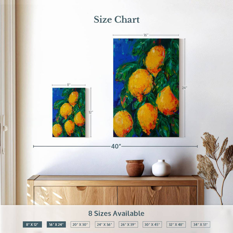 Yarlin Sorrento Citrons, H 12 po x l 8 po