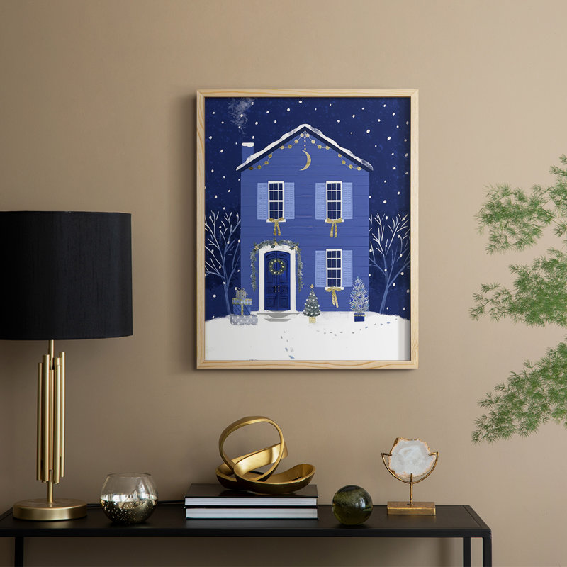 «Quiet Winter Home I», reproduction encadrée - bois massif, Naturel, H 11 po x l 9 po