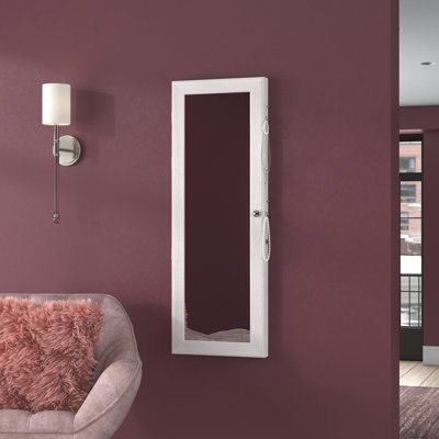 Armoire à bijoux murale avec miroir Alyna