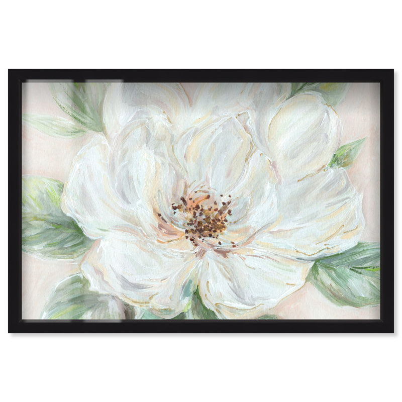 Bloom Romance - Reproduction florale et botanique grand format d'Ira Comleva, encadrée sous verre, par Art Remedy, cadre noir, 72 x 48 cm