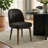 5-Piece Dining Set for 4 with 52" Round Black Dining Table and 4 Upholstered Dining Chairs-36028137