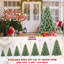 6Ft Christmas Tree With Pine Cones, Easy Fluff-And-Hang Artificial Xmas Tree For Home Office Holiday Decor-1937652859