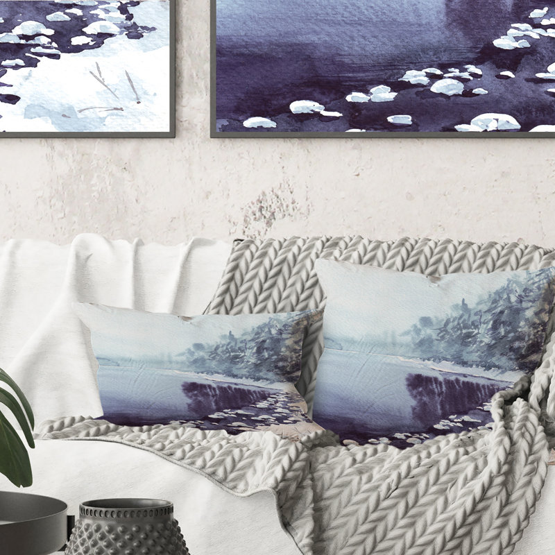 Coussin Winter Winter Snowy Trees
