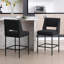 Tabouret de comptoir avec cadre en métal 26,4 po Jenie-513925679