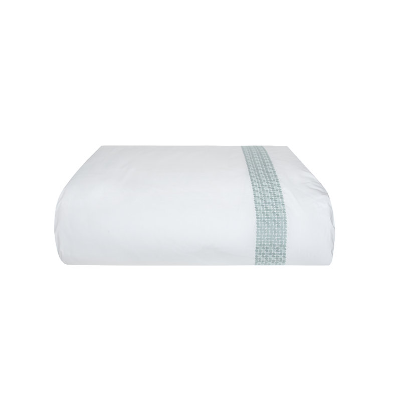 Lagos_Duvet Cover, King Duvet Cover, White/Aqua