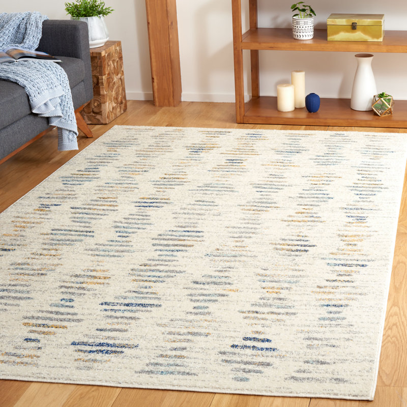Jumarion Tulum Performance Abstract Rug, Rectangle 5'5" x 7'7"