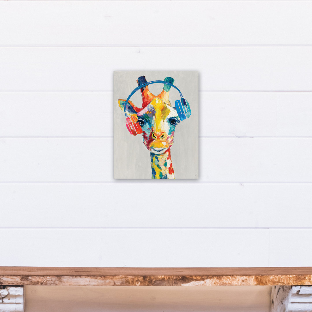 Aramis Painted Musical Giraffe Canvas Art Trule 