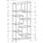 Bookshelf, Bookcase, Etagere, 72"H, Office, Bedroom, Clear Tempered Glass, Metal, Contemporary, Modern (Bookshelf)-2115726525