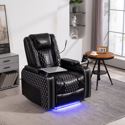 Luxury Zero Gravity Power Recliner With Smart Controls, Storage Compartments, And Adjustable Laptop/Tablet Trays