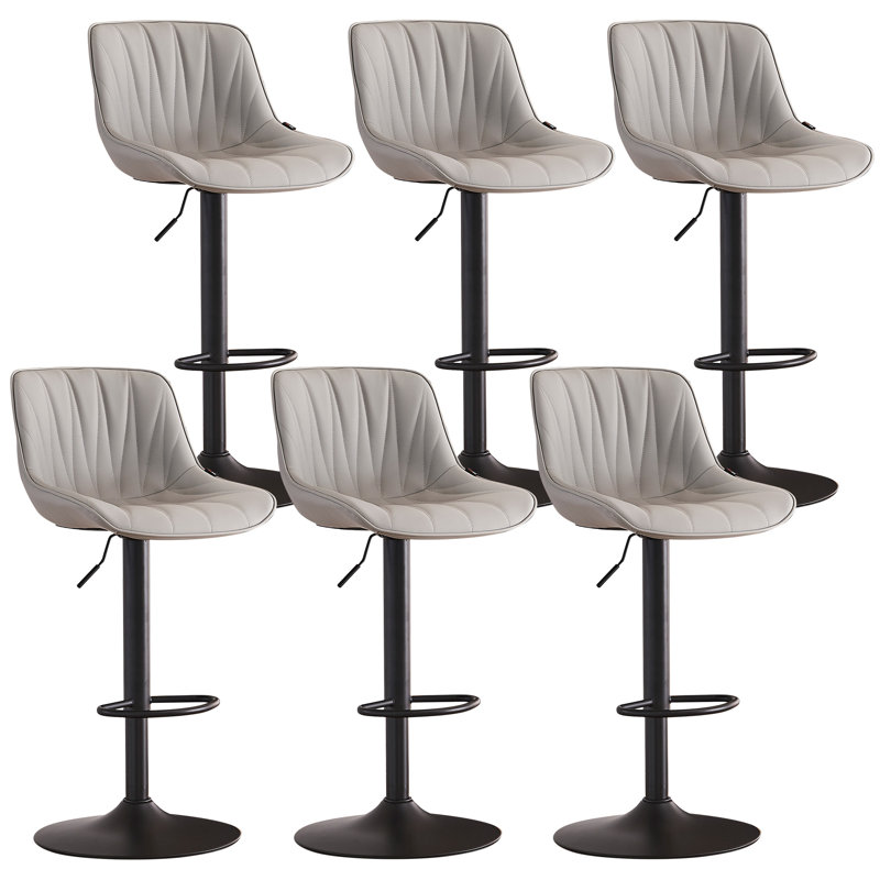 Tabourets de bar pivotants à hauteur réglable Modern, Gris