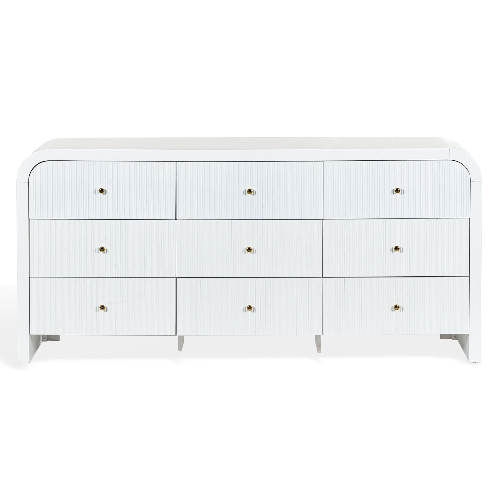 Liabella 9 Drawer Curv Dresser, White