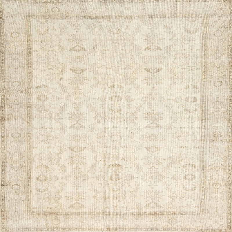 Tapis gris / crème Judson, Carré 7 pi