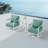 3 Piece Patio Outdoor Aluminum Swivel Rocking Chair with Coffee Table and 6.7" Thickened Cushions, All Weather Outdoor Furniture Chairs for Garden, Poolside, Deck-White-1354285720