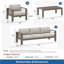 Ensemble de meubles de patio en métal 4 pièces toutes saisons, canapé de conversation 5 places avec coussins épais et structure kaki et table basse-299696321-299696335