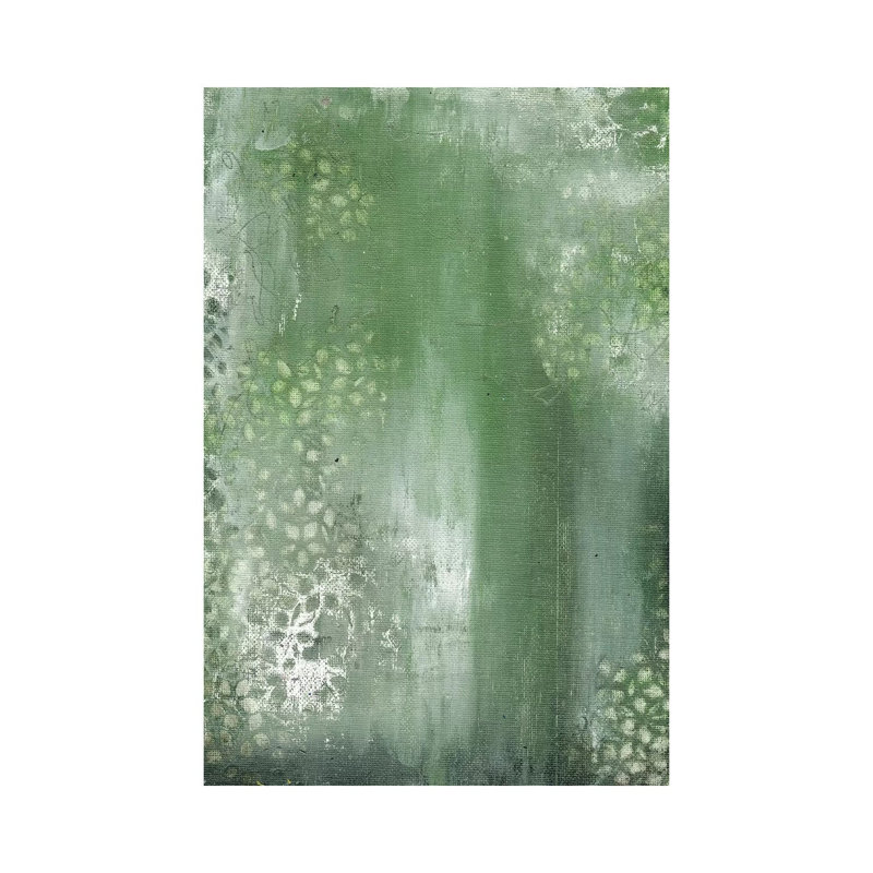 «Regardant dans la forêt» par Deb Chaney - reproduction d'art sur toile tendue, H 12 po x l 8 po x P 0,75 po