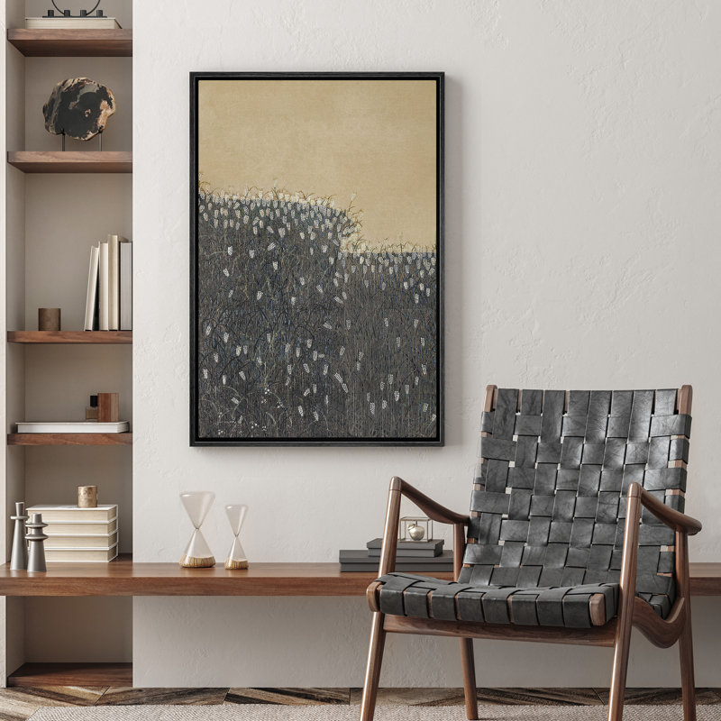 Gris, abstrait, botanique, illustrations, rustique, Noir, H 24 po x l 16 po