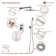Calder Complete Shower System with Rough in-Valve