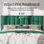 Base de lit pleine grandeur en velours vert émeraude - Tête de lit réglable (pour matelas de 10 à 12 po), capacité de 800 lb, sans bruit, assemblage facile