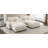 111" Sectional Sofa Chenille Upholstered Sofa With Two Removable Ottoman, Two USB Ports, Two Cup Holders And Large Storage Box For Living Room, Beige-2095947923