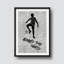 Emmalyse Freestyle Football Grey A4 Wall Art Prints