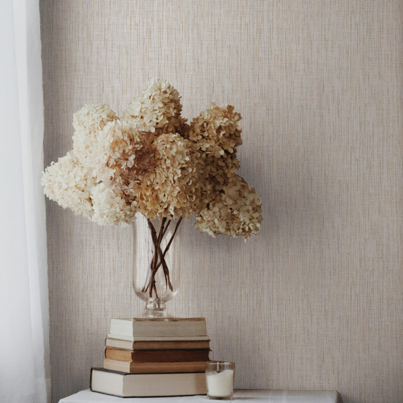 Linden 32cm x 52cm Textured Metallic Finish Wallpaper Roll, Silver