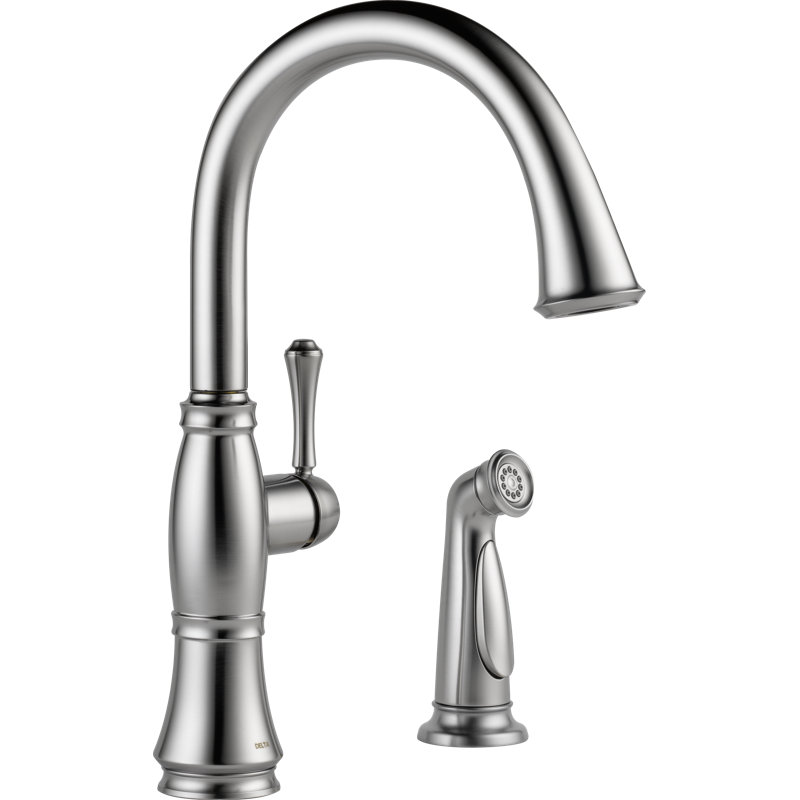 Cassidy Single Handle Kitchen Faucet with Diamond Seal® Technology and With Accessories, Arctic Stainless