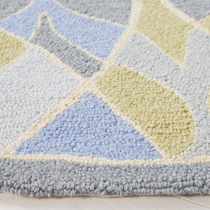 Chelsea Hand Hooked Wool Pile Abstract Rug, Runner 2'6" x 8'
