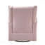 Chaise pivotante rose avec accoudoirs roulés idéaux pour les chambres à coucher avec garniture cloutée