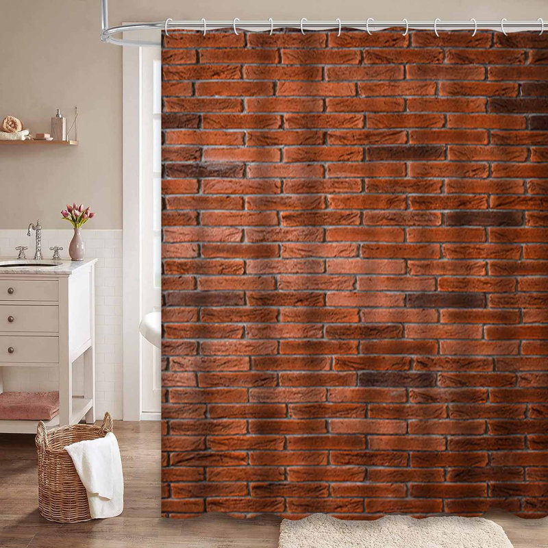 Mur de briques de style rustique abstrait avec blocs noirs et bruns foncés avec 12 crochets, L 72 po x l 78 po