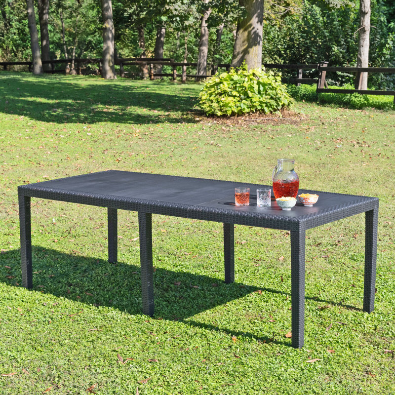 Alletha Rectangular Outdoor Dining Table , 90cm cm W 220cm cm D