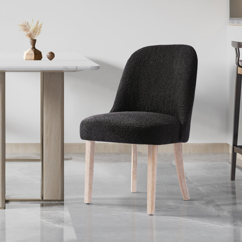 19.5'' H Upholstered Side Chair, Black, 1