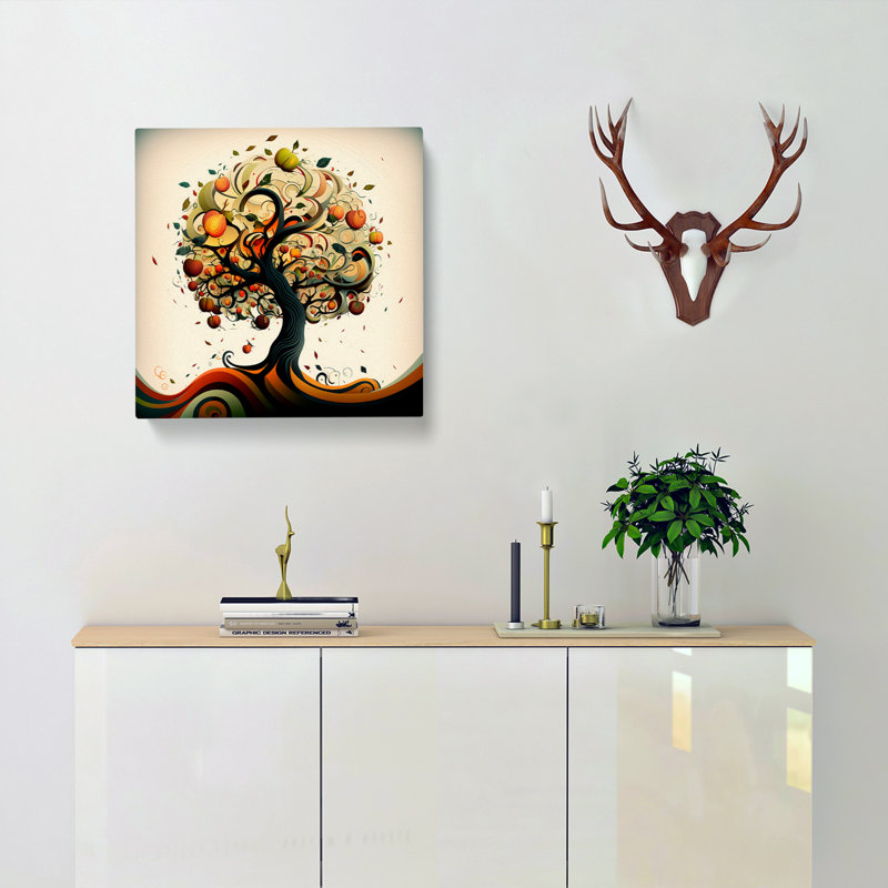 Apple Tree Abstract Art - Print, 50cm H x 50cm W x 3cm D