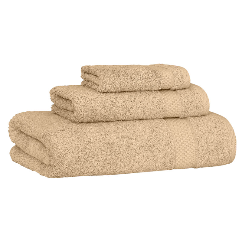 STARLIGHT Turkish Cotton Terrycloth Towel Set, Light Brown