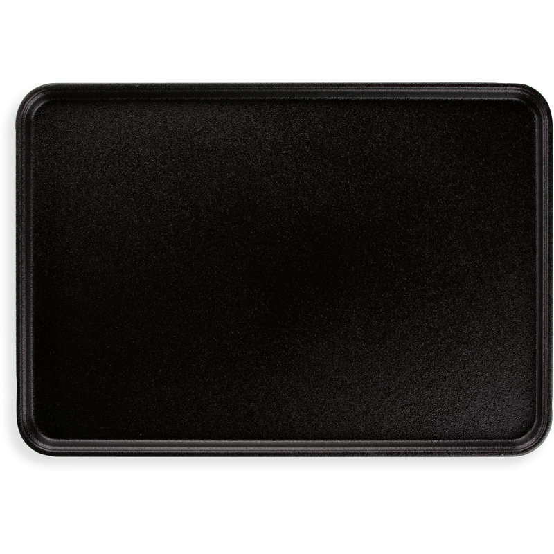Plateau rectangulaire Gripite 2 22 po x 16 po - brun, H 1 po x l 26 po x L 18 po, Noir