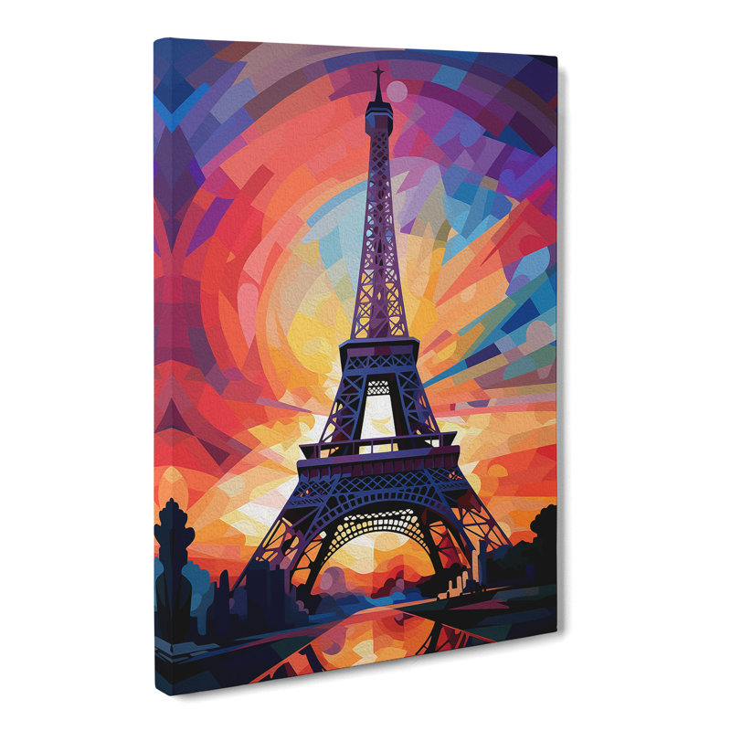 Eiffel Tower Futurism - Print, 76cm H x 50cm W x 3cm D