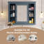 Armoire de rangement murale pour salle de bain 35 po x 28 po-1633846543