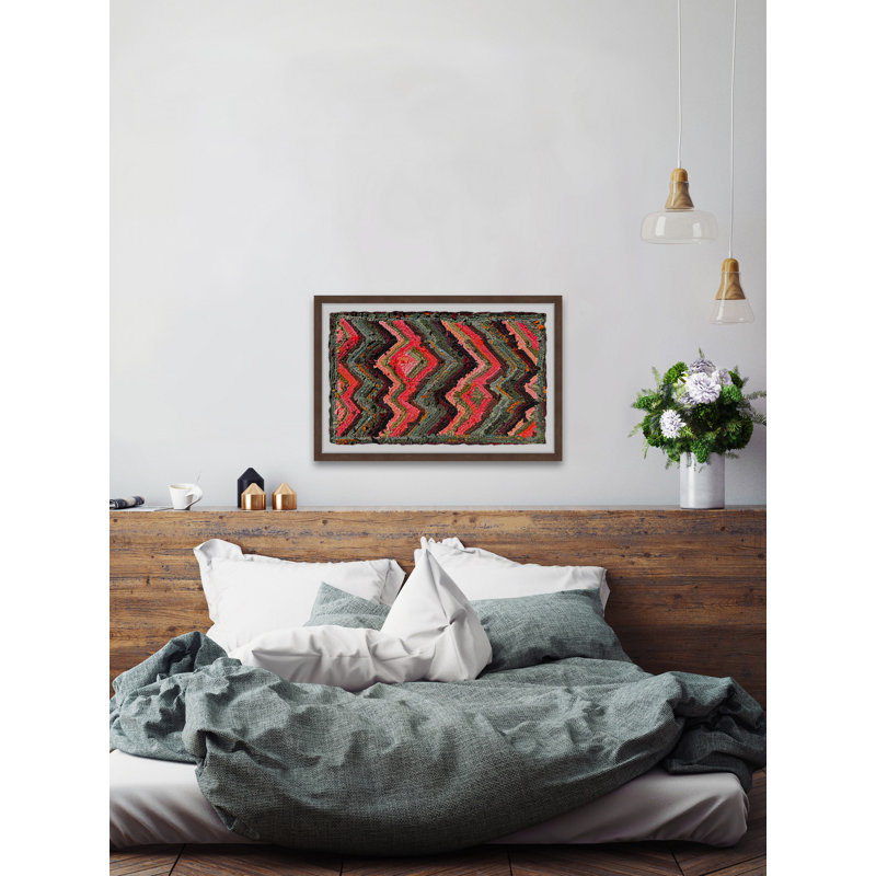 Wavy Line Pattern - Single Picture Frame Print, 20cm H x 30cm W x 3.81cm D