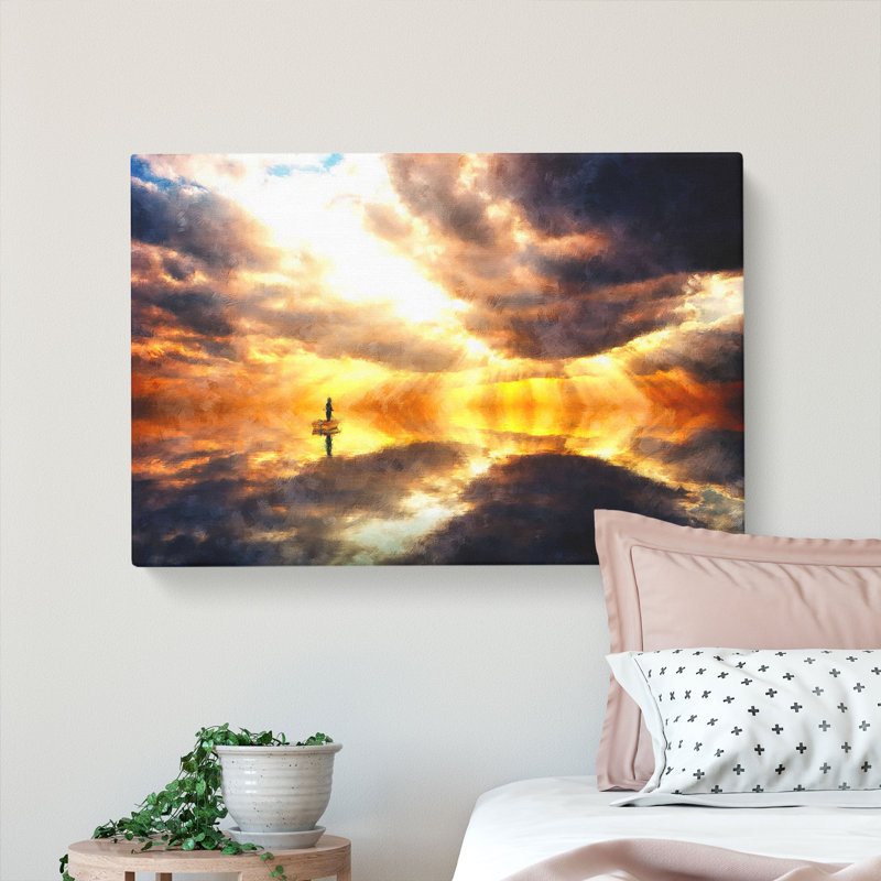 Fishing Boat Painting - Wrapped Canvas, 60cm H x 91cm W x 3cm D